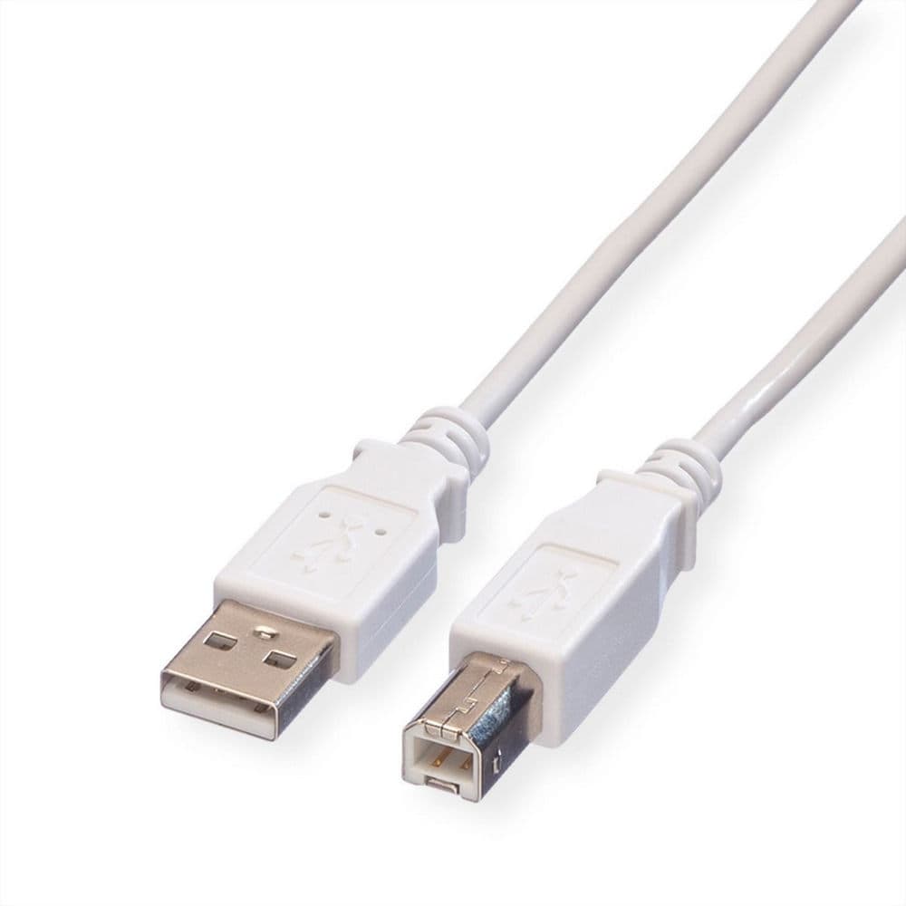 VALUE 11.99.8831 :: USB 2.0 кабел, A - B, M/M, бял, 3.0 м