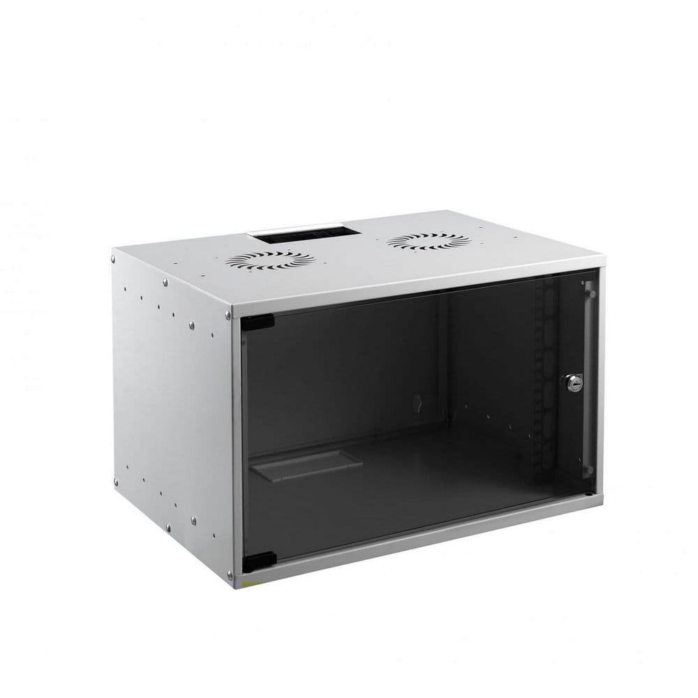 MIRSAN MR.SOH07U40DE.02 :: Сървърен шкаф, 535 x 400 x 350мм, D=400 мм / 7U, за стена, разглобен, бял