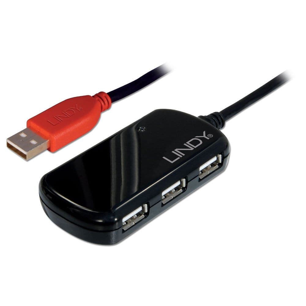 LINDY LNY-42783 :: Активен USB 2.0 хъб + 12 м удължител