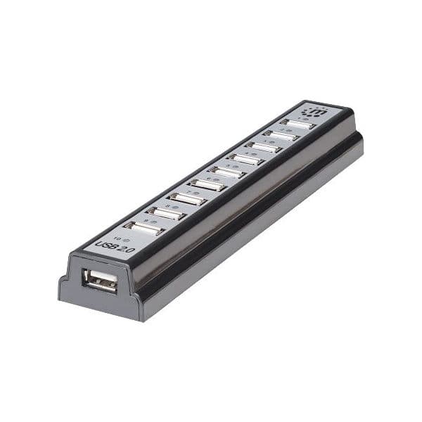 MANHATTAN 161572 :: 10-портов Hi-Speed USB 2.0 активен хъб