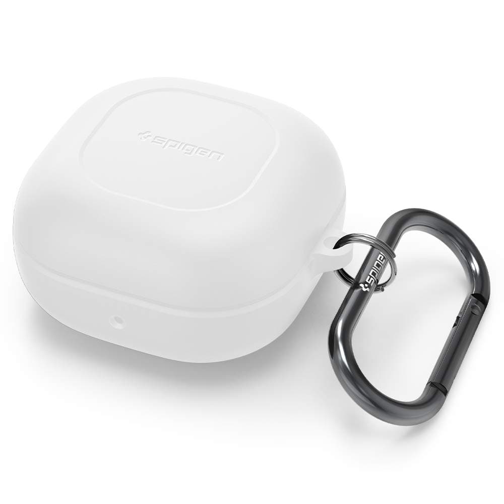 Силиконов калъф с карабинер за Samsung Galaxy Buds Plus, Samsung Galaxy Buds - Spigen Silicone Fit Case (бял)