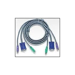 ATEN 2L-1003P/C :: KVM кабел, HD15 M + 2x PS2 M >> HD15 F + 2x PS2 M, 3.0 м