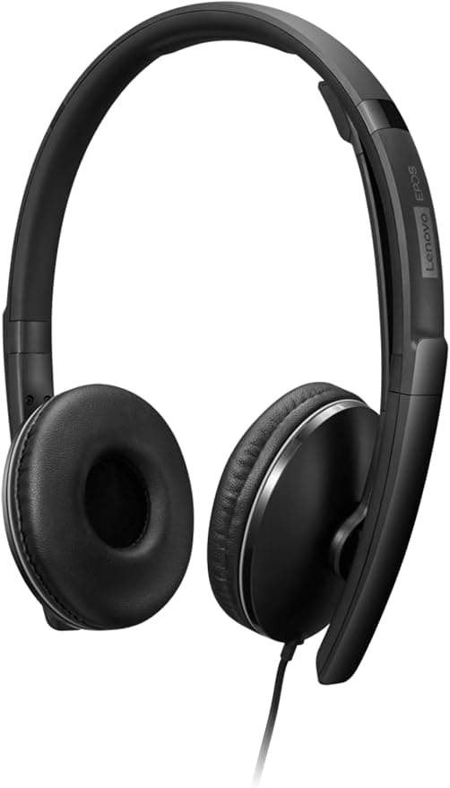 LENOVO Gen2 Headset on-ear wired USB-C black Certified for Microsoft Teams