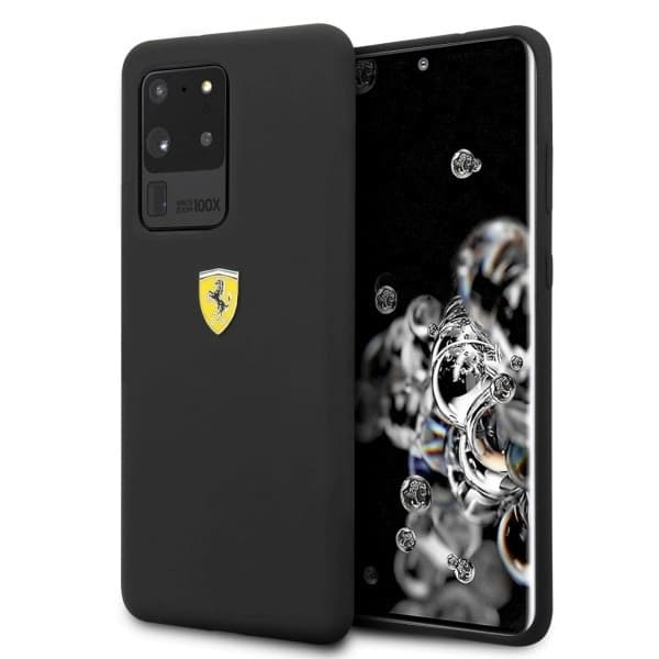 Дизайнерски силиконов (TPU) кейс за Samsung Galaxy S20 Ultra - Ferrari SF Silicone Cover (черен)