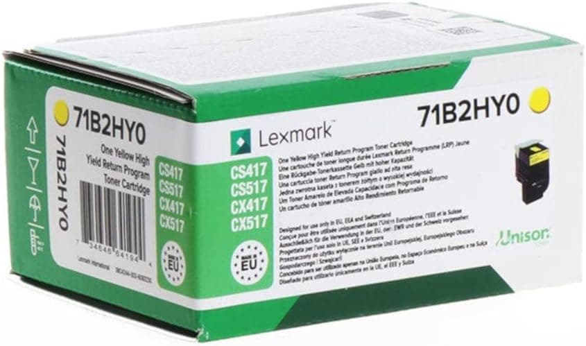 LEXMARK 3.5K Return Program Yellow Toner Cartridge CS/CX417