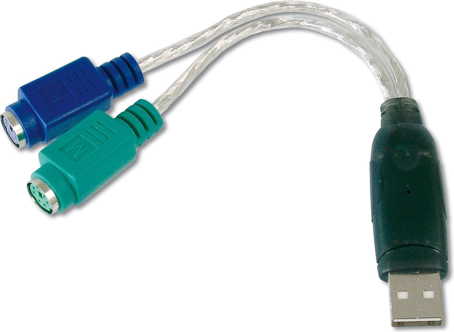 Преходник ASSMANN, от USB A(м) към 2x PS/2(ж)