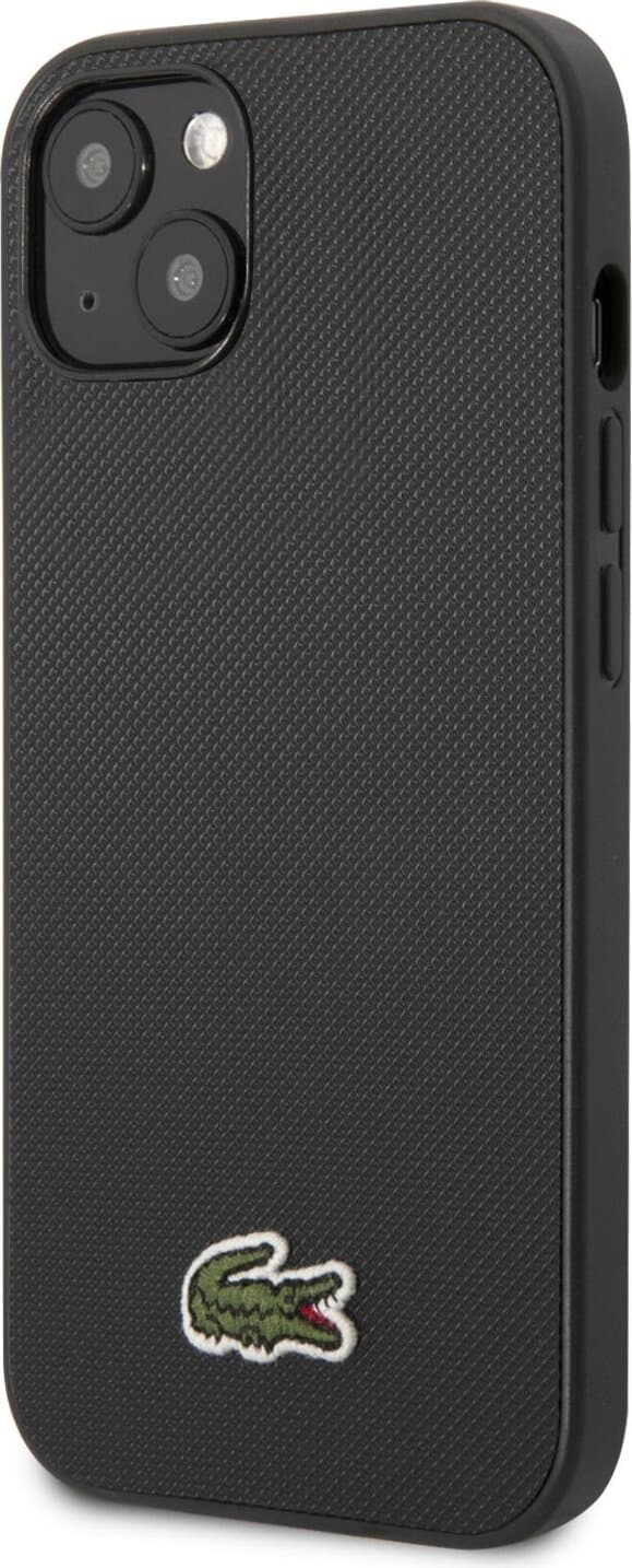 Дизайнерски кожен кейс за iPhone 14 Plus - Lacoste Iconic Petit Pique Logo Case (черен)