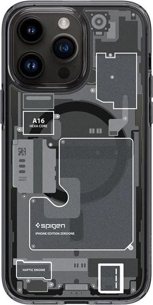 Хибриден кейс с висока степен на защита с MagSafe за iPhone 14 Pro Max (черен) - Spigen Ultra Hybrid Zero One MagSafe Case