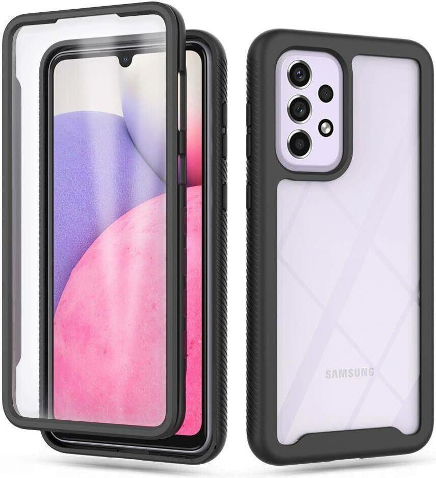 Удароустойчив хибриден кейс с вграден протектор за дисплея за Samsung Galaxy A54 5G - Tech-protect Defense 360 Protective Hybrid Case (черен)