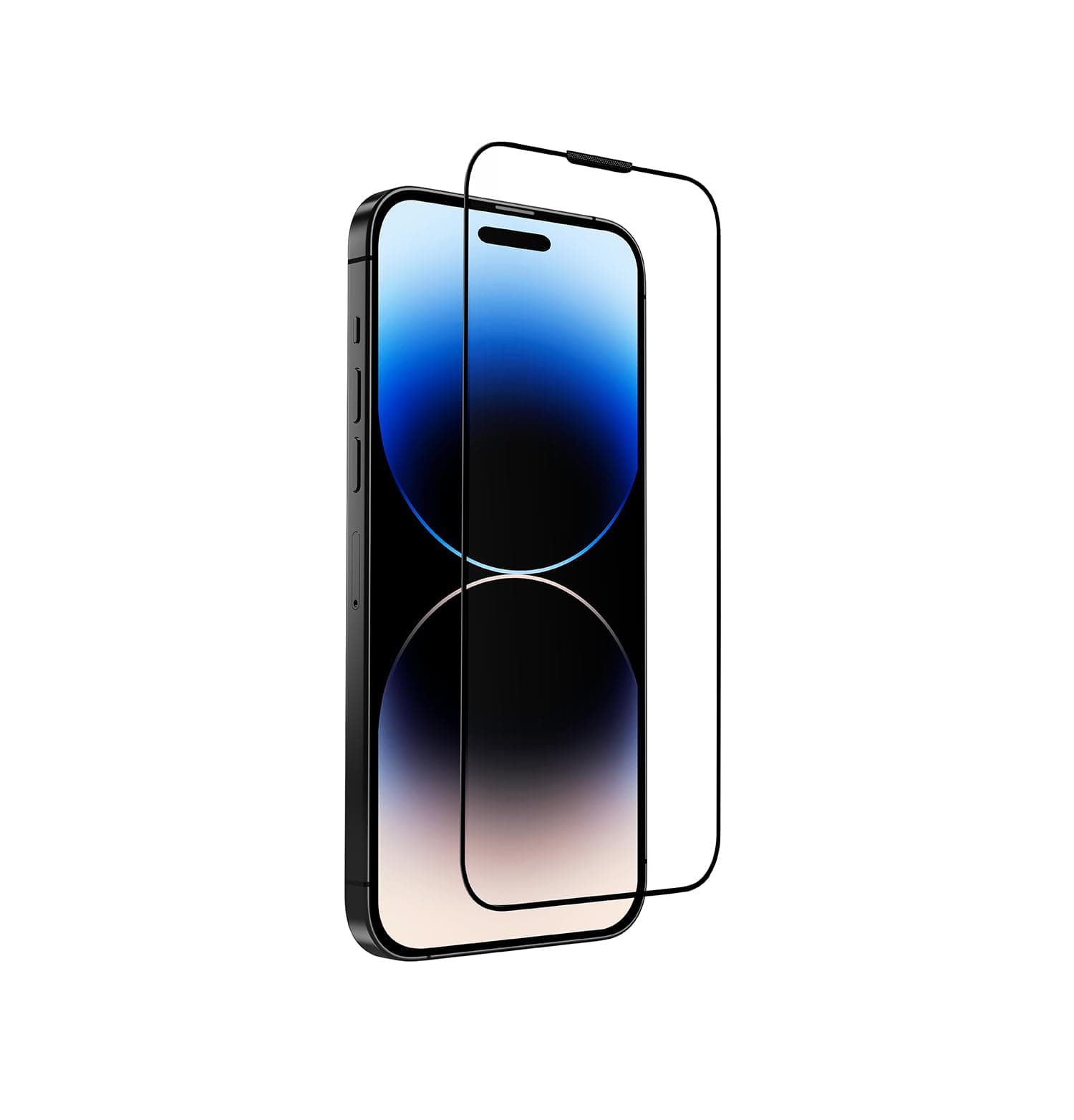 Калено стъклено защитно покритие за дисплея на iPhone 14 Pro Max - Uniq Optix Vivid Pro Full Cover Tempered Glass (черен-прозрачен)