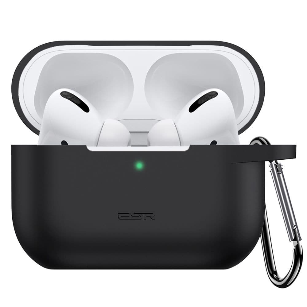 Силиконов калъф с карабинер за Apple Airpods Pro 2, AirPods Pro - ESR AirPods Pro Bounce Carrying Case (черен)
