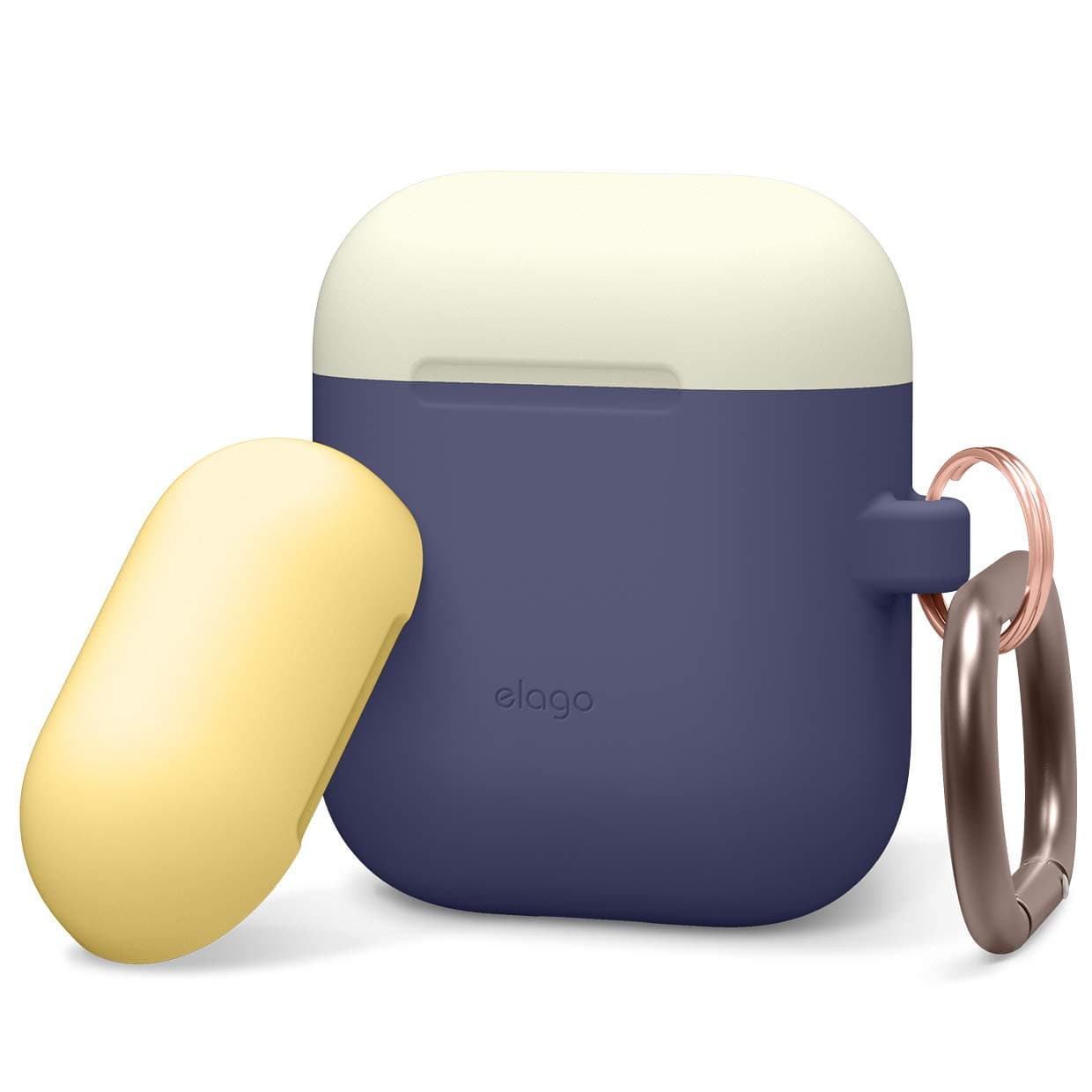 Калъф за слушалки Elago Duo Hang Silicone Case EAPDH-JIN-CWHYE, за Apple AirPods, силиконов, син
