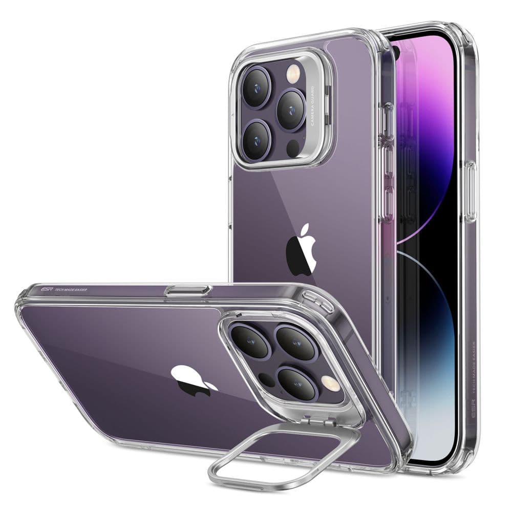 Хибриден кейс с висока степен на защита за iPhone 14 Pro Max (прозрачен) - ESR Classic Kickstand Case