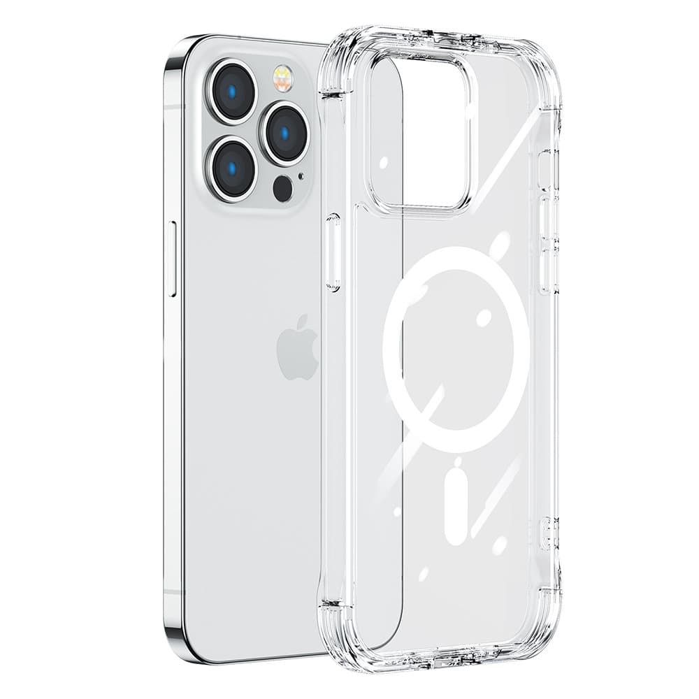 Хибриден удароустойчив кейс с вградена поставка за iPhone 14 Pro - Joyroom Magnetic Defender Series Magsafe Case (прозрачен)