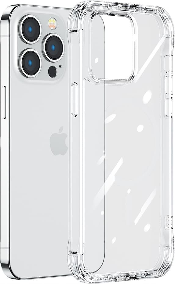 Хибриден удароустойчив кейс с вградена поставка за iPhone 14 Pro - Joyroom Defender Series Case (JR-14H2) (прозрачен)