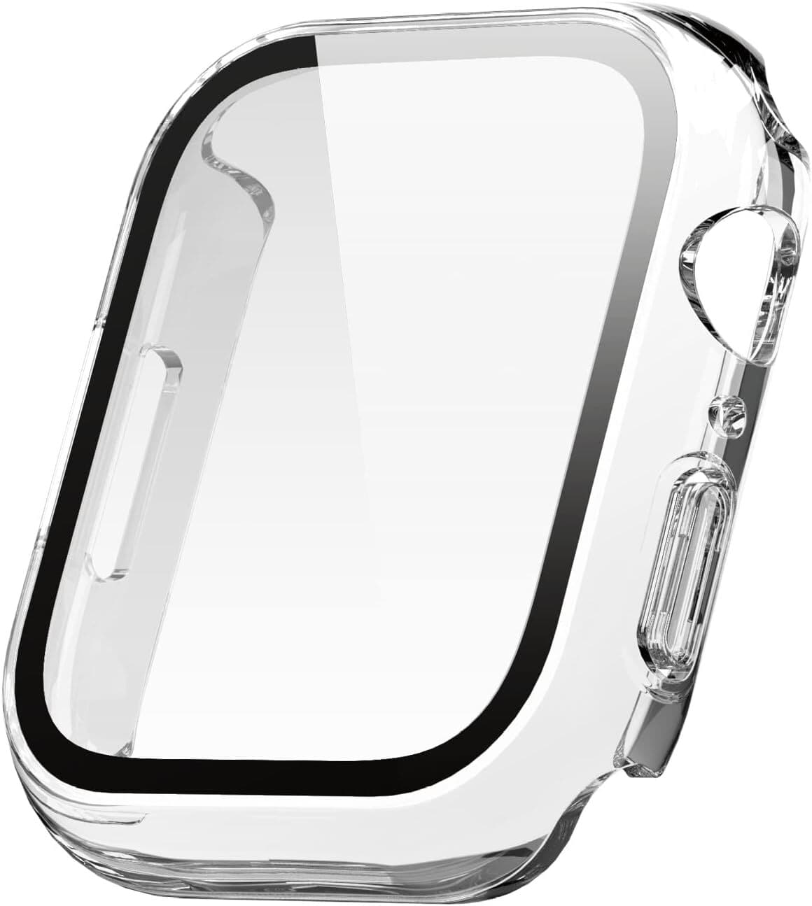 Качествен твърд кейс с вграден стъклен протектор за дисплея на Apple Watch 8 45мм, Apple Watch 7 45мм - Elago Clear Shield Case (прозрачен)