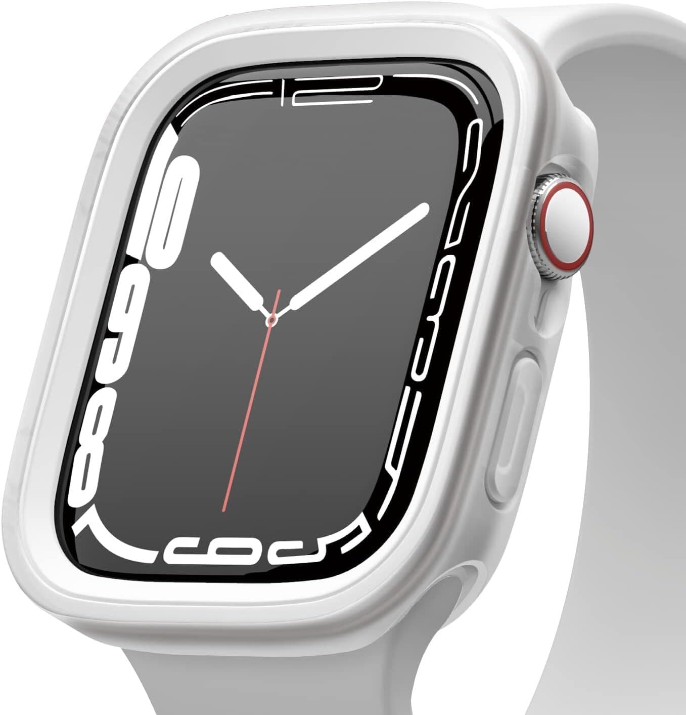 Силиконов (TPU) кейс с две сменяеми поликарбонатни части за Apple Watch 7 45мм, Apple Watch 8 45мм - Elago Duo Apple Watch Case (прозрачен-мат и бял)