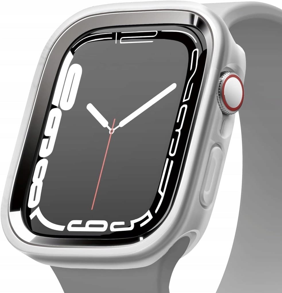 Силиконов (TPU) кейс с две сменяеми поликарбонатни части за Apple Watch 7 41мм, Apple Watch 8 41мм - Elago Duo Apple Watch Case (прозрачен-мат и сив)