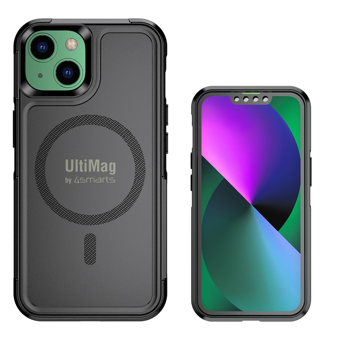 Хибриден удароустойчив кейс с MagSafe за iPhone 14 Plus - 4smarts Defend Case with UltiMag (черен)
