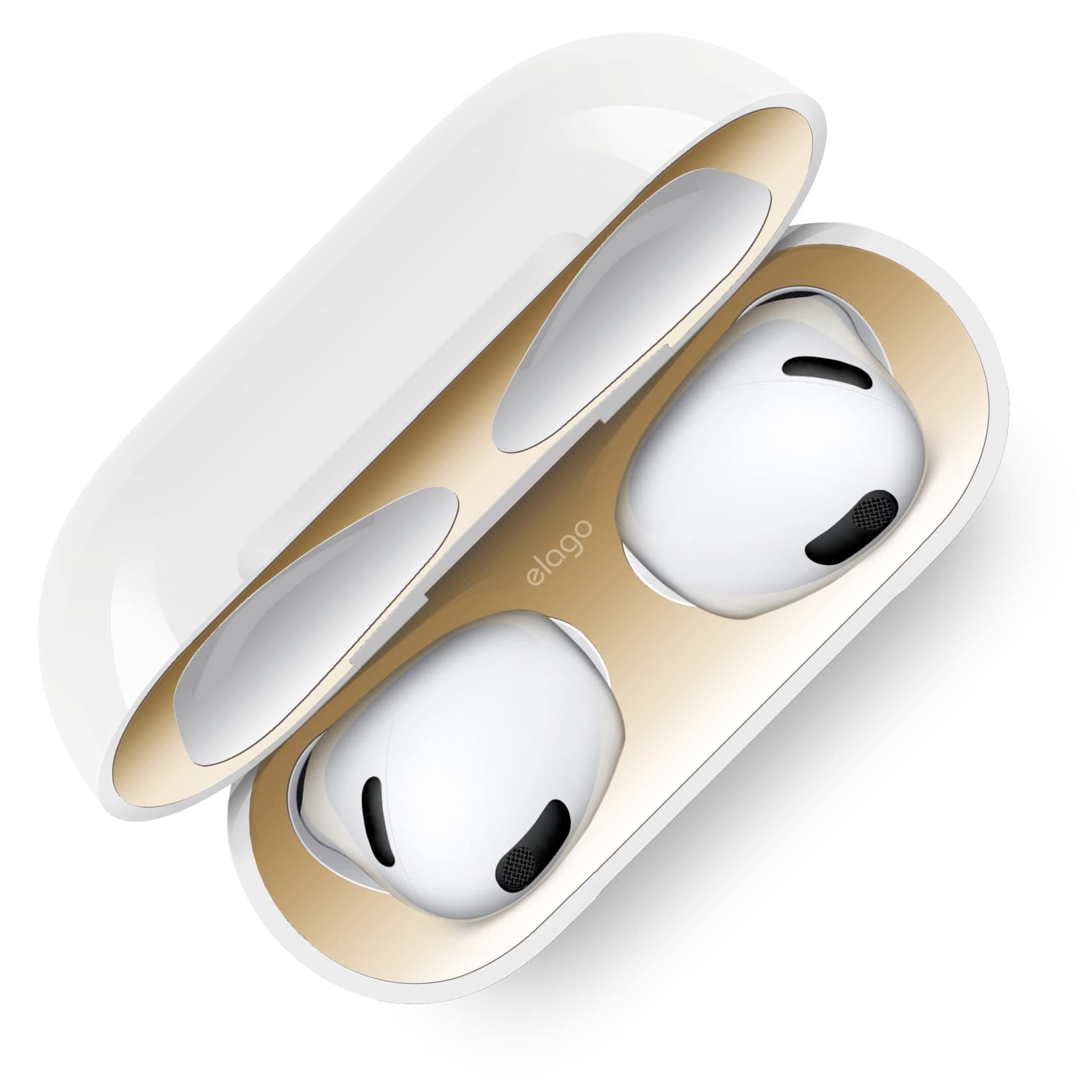 Комплект метални предпазители против прах за Apple AirPods 3 - Elago AirPods 3 Dust Guard (златист)