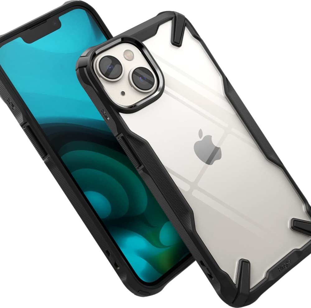 Хибриден удароустойчив кейс за iPhone 14 Plus - Ringke Fusion X Case (черен)