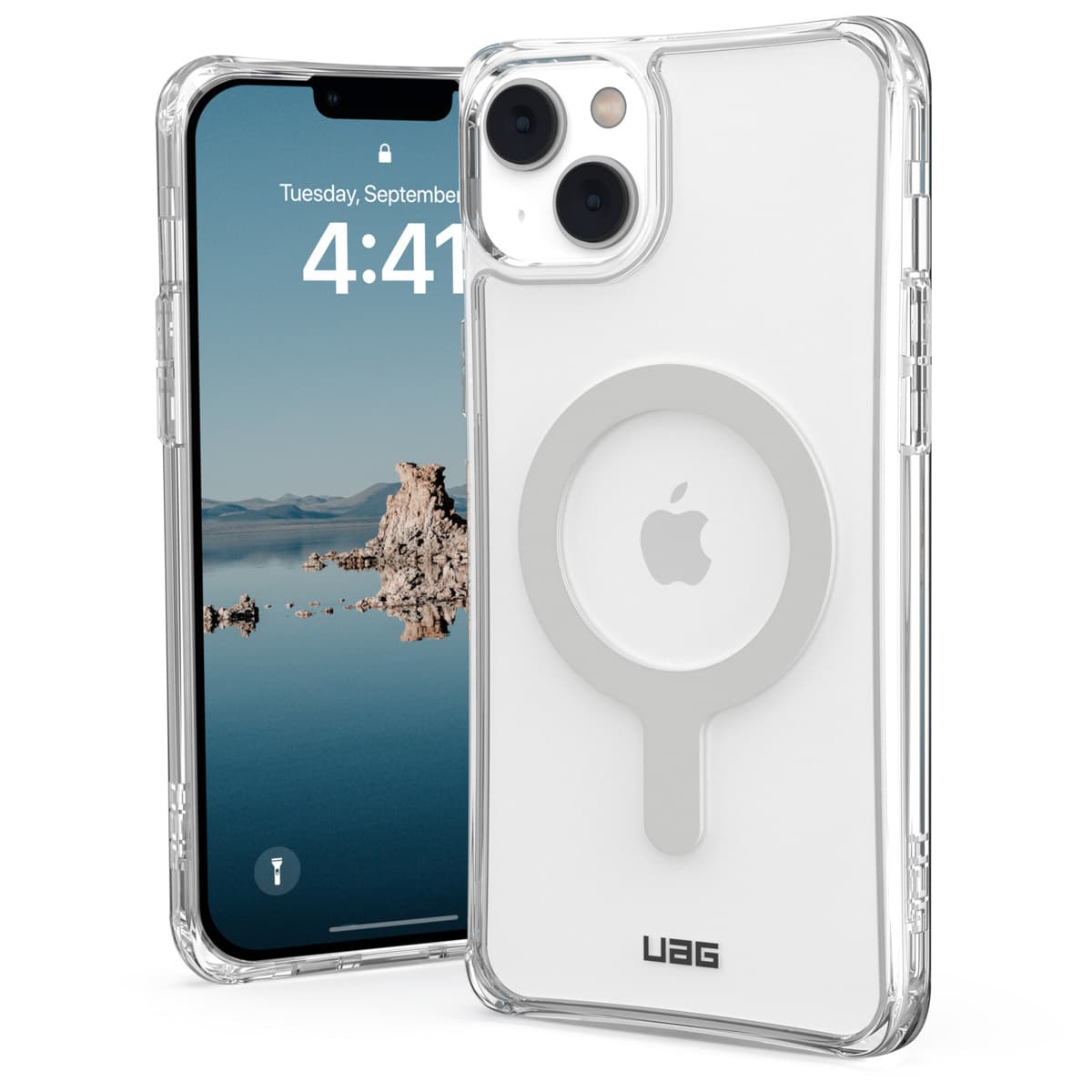 Удароустойчив хибриден кейс за iPhone 14 Plus - Urban Armor Gear Plyo MagSafe Case (прозрачен)