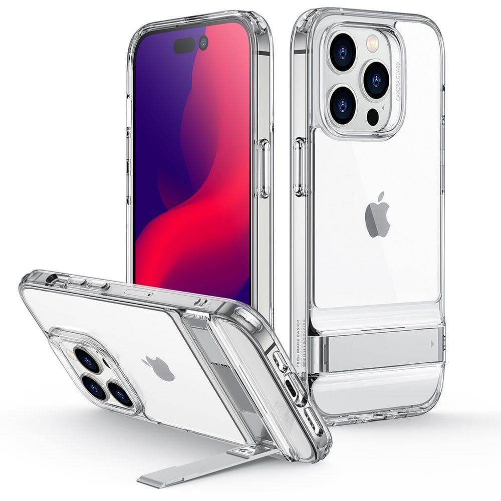 Удароустойчив хибриден кейс с вградена поставка за iPhone 14 Pro - ESR Air Shield Boost Case (прозрачен)