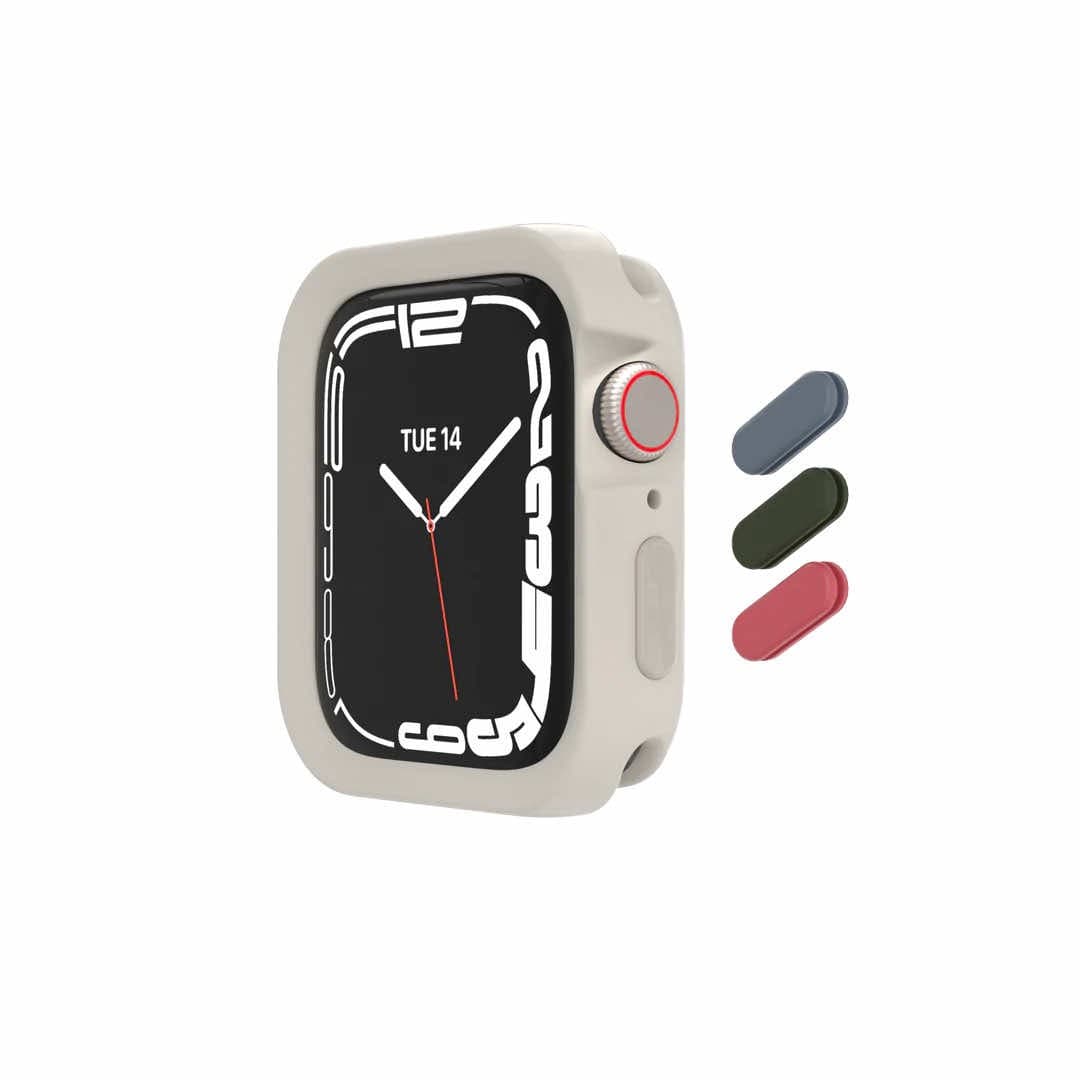 Удароустойчив силиконов (TPU) кейс за Apple Watch 45мм, 44мм - SwitchEasy Colors Case (бял)
