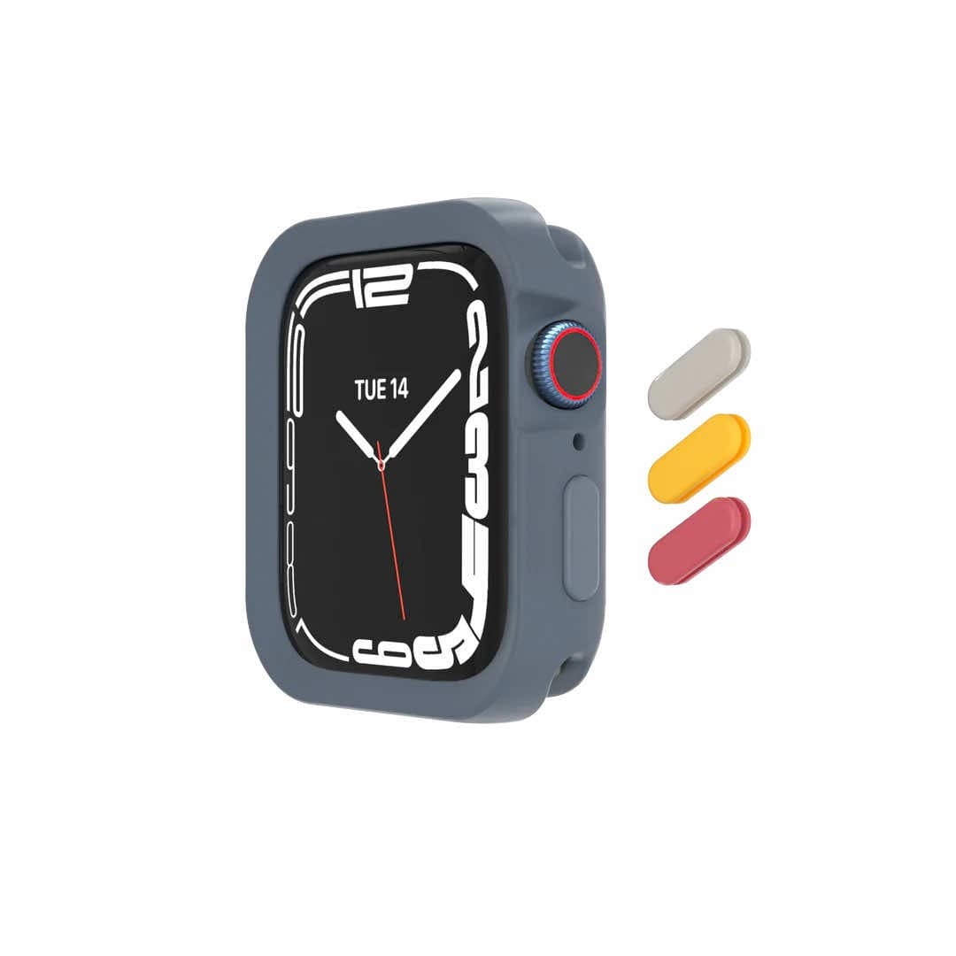 Удароустойчив силиконов (TPU) кейс за Apple Watch 45мм, 44мм - SwitchEasy Colors Case (син)