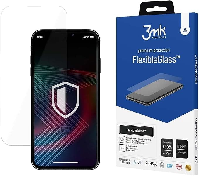 Хибридно стъклено защитно покритие за дисплея на iPhone 14 Max, iPhone 14 Pro Max - 3mk FlexibleGlass Screen Protector (прозрачен)