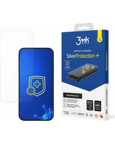 Антибактериално защитно покритие за дисплея на iPhone 14 Max, iPhone 14 Pro Max - 3mk Silver Protection+ Screen Protector (прозрачен)