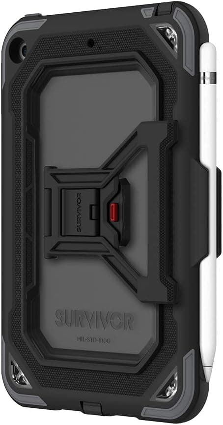 Защита от най-висок клас за iPad mini 5 (2019) (черен-прозрачен) - Griffin Survivor All Terrain Case V2