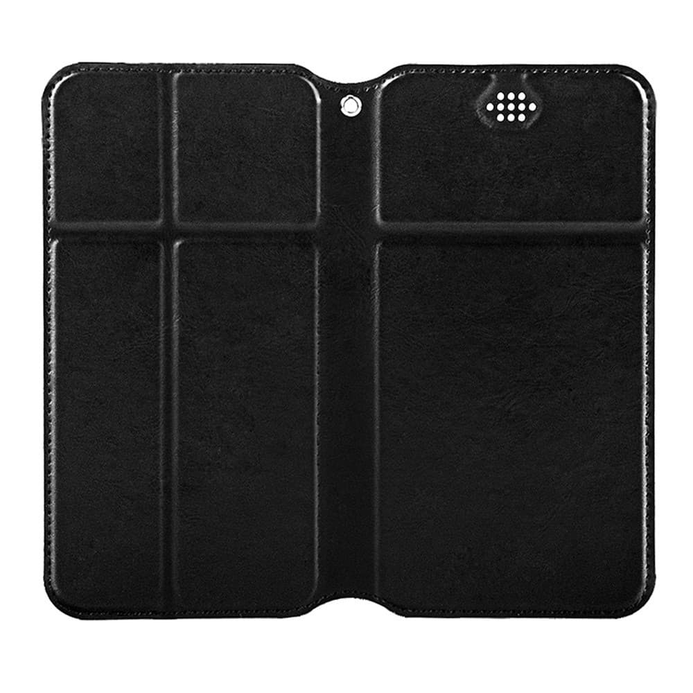 Универсален кожен калъф, тип портфейл за смартфони от 5.2 до 5.5 инча - Dux Ducis Universal Case Size B (черен)
