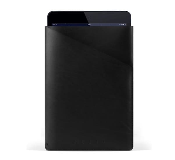 Калъф от естествена кожа (тип джоб) за iPad mini 1, mini 2, mini 3, mini 4, mini 5 - Mujjo Slim Fit Sleeve (черен)
