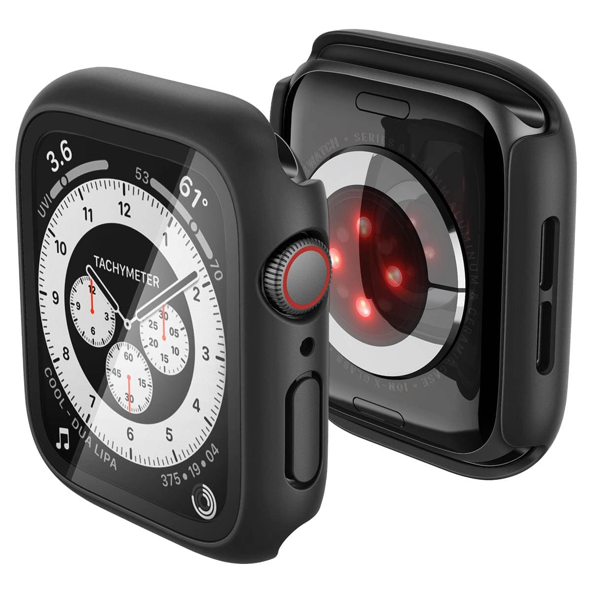 Качествен твърд кейс за Apple Watch 44 mm - Spigen Thin Fit Case (червен)