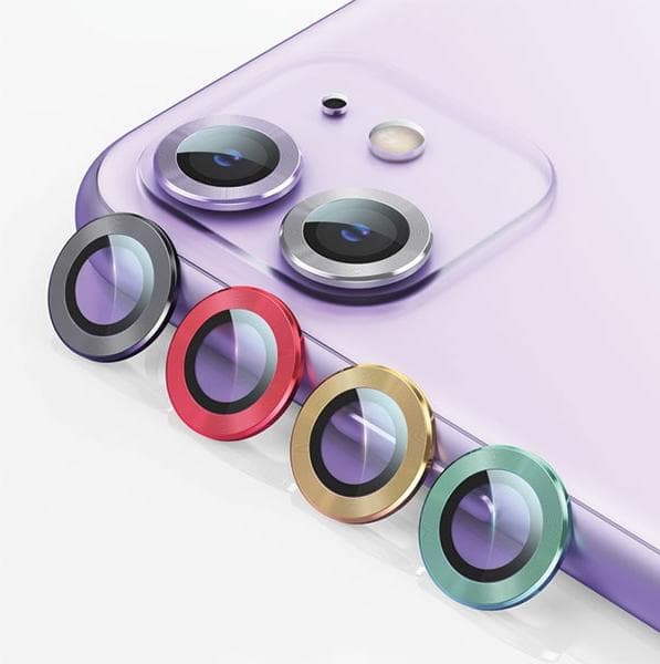 Предпазни стъклени лещи за камерата на iPhone 11 Pro - USAMS Metal Camera Lens Glass Film (златист)