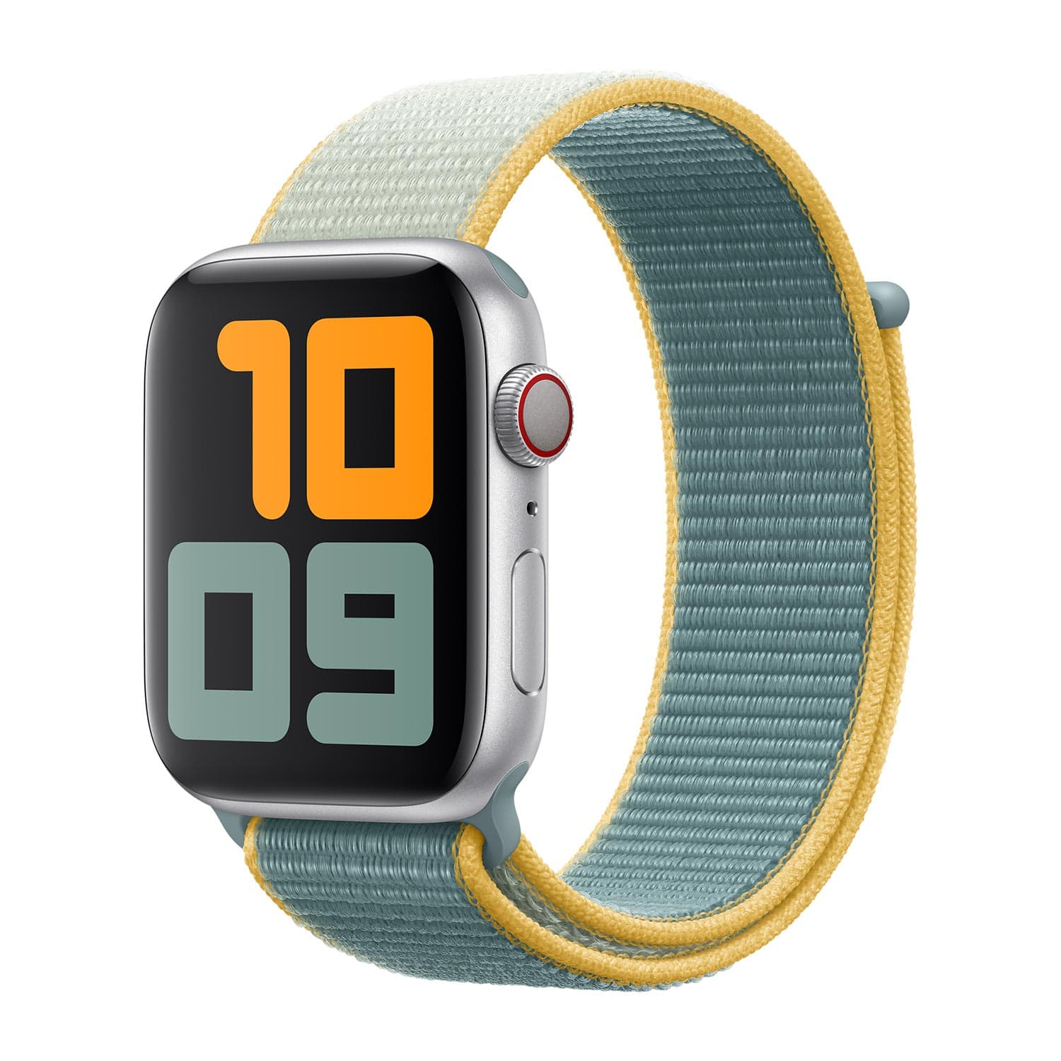 Оригинална текстилна каишка за Apple Watch 42мм, 44мм - Apple Sunshine Sport Loop (зелен-жълт)