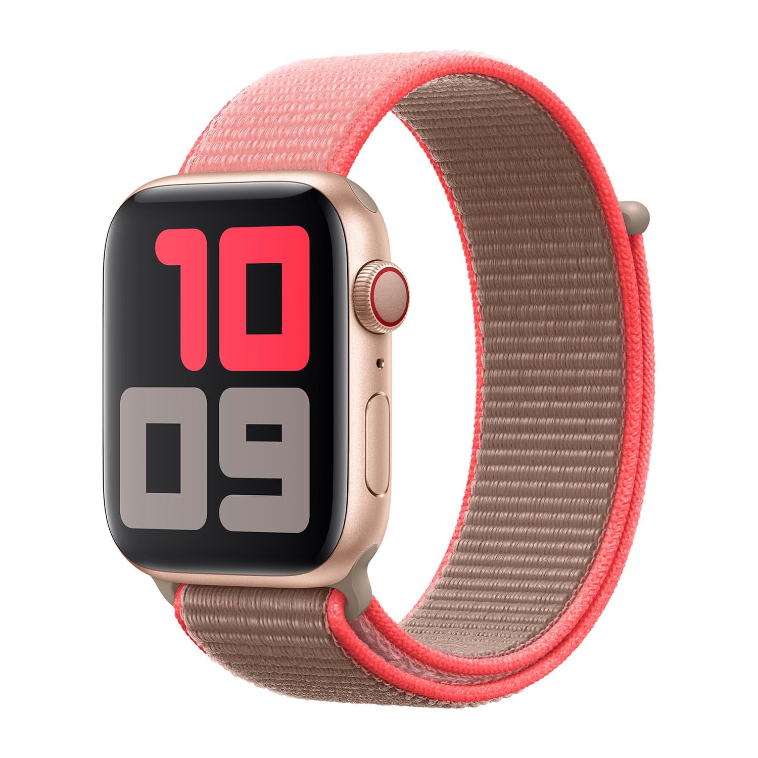 Оригинална текстилна каишка за Apple Watch 42мм, 44мм - Apple Neon Pink Sport Loop (розов-кафяв)