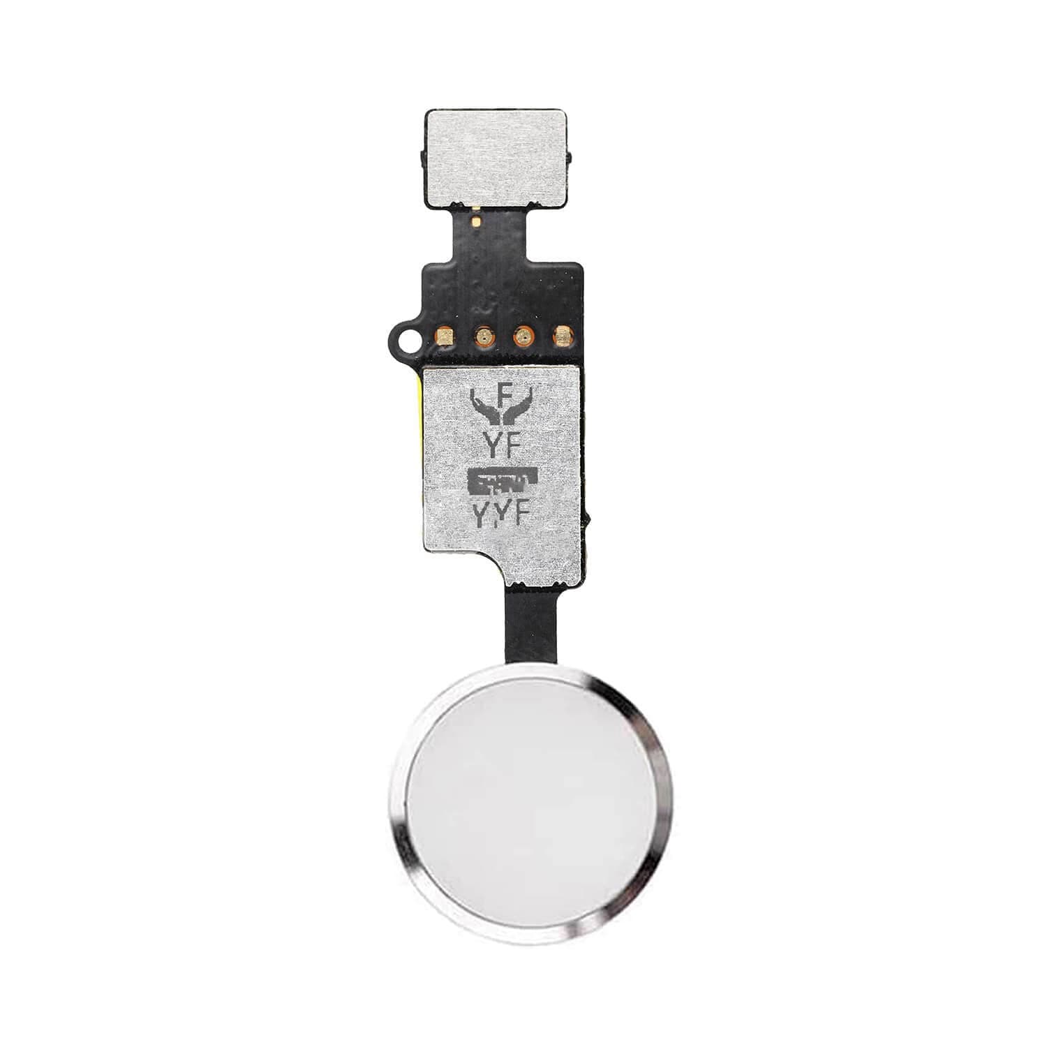 Универсален Home бутон за iPhone 7, 7 Plus, 8, 8 Plus - YF Universal Home Button (бял-сребрист)