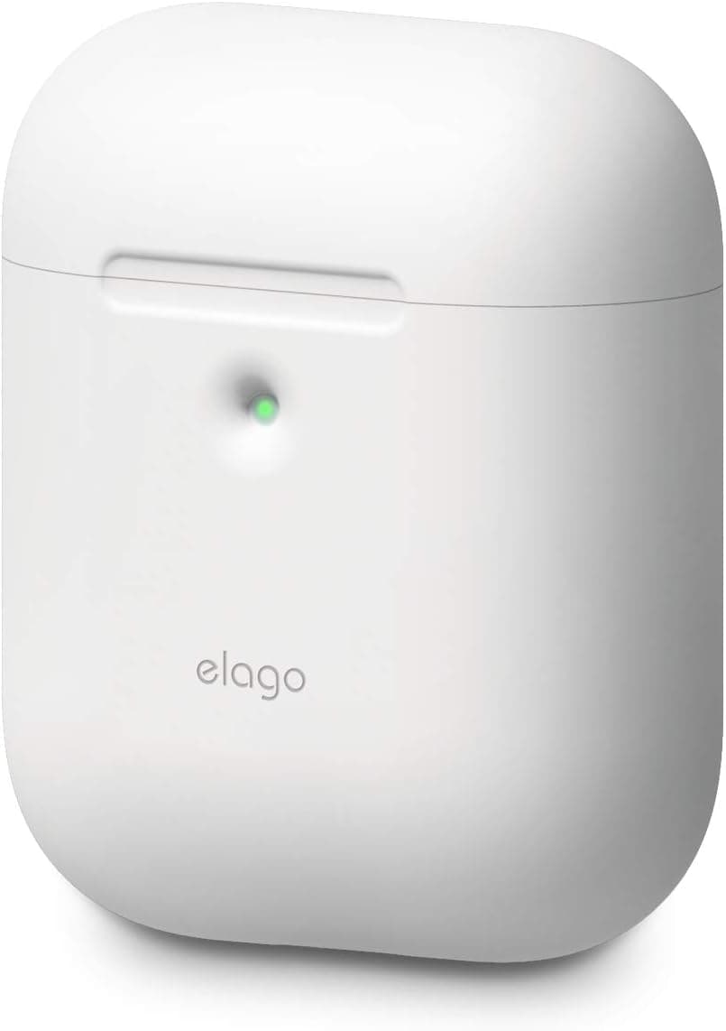 Силиконов калъф за Apple Airpods 2 with Wireless Charging Case - Elago Airpods Silicone Case (бял)