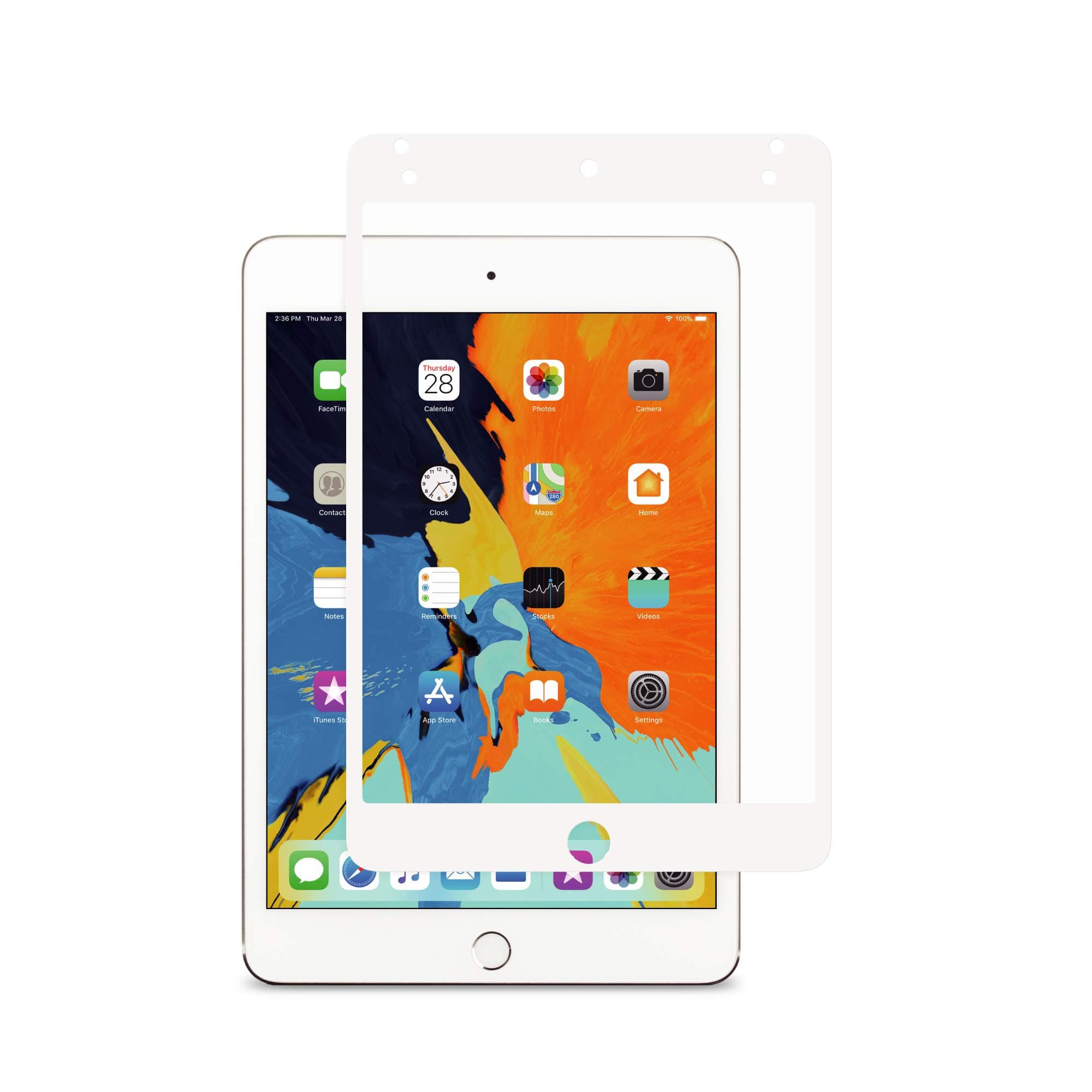 Качествено матово защитно покритие за iPad mini 5 (2019) - Moshi iVisor AG (бял)