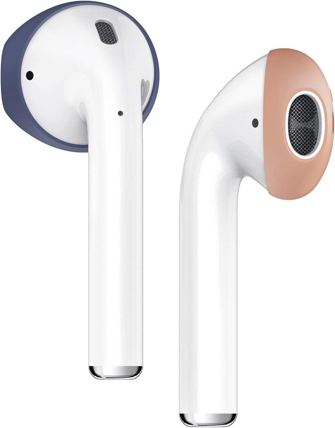 Антибактериални силиконови калъфчета за Apple Airpods и Apple Airpods 2 (бял) (4 броя) - Elago Airpods Secure Fit (тъмносин)