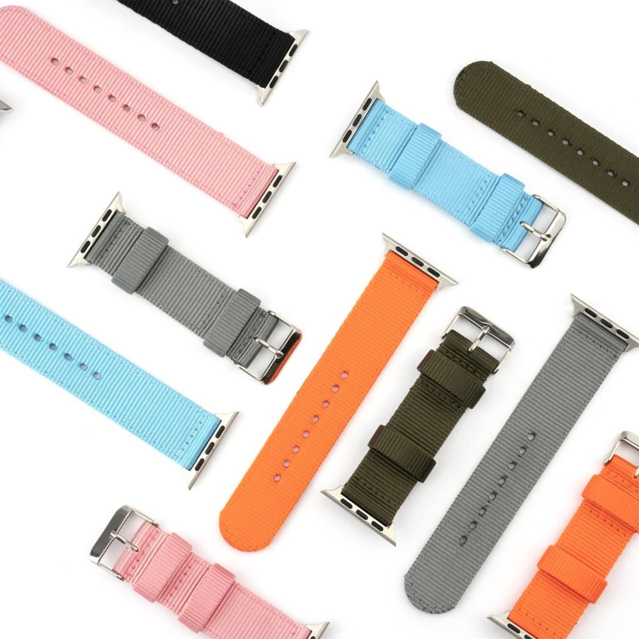 Текстилна каишка за Apple Watch 42мм, 44мм, 45 мм, 46 мм, Ultra, Ultra 2 49 мм - 4smarts Fabric Wrist Band (розов)