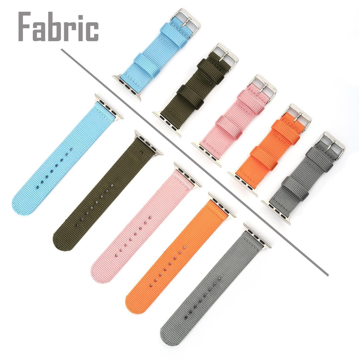 Текстилна каишка за Apple Watch 42мм, 44мм, 45 мм, 46 мм, Ultra, Ultra 2 49 мм - 4smarts Fabric Wrist Band (оранжев)