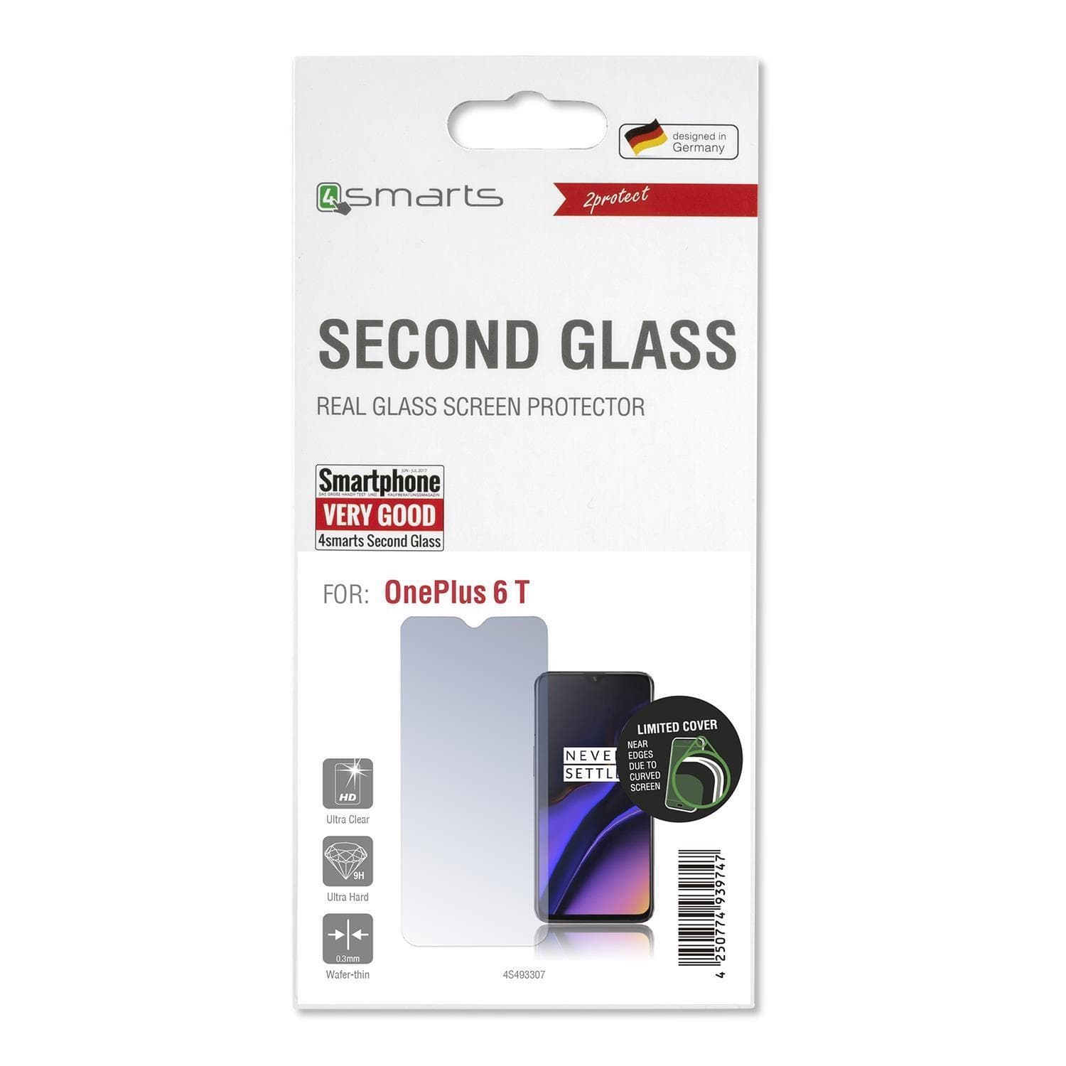 Калено стъклено защитно покритие за дисплея на OnePlus 6T - 4smarts Second Glass (прозрачен)