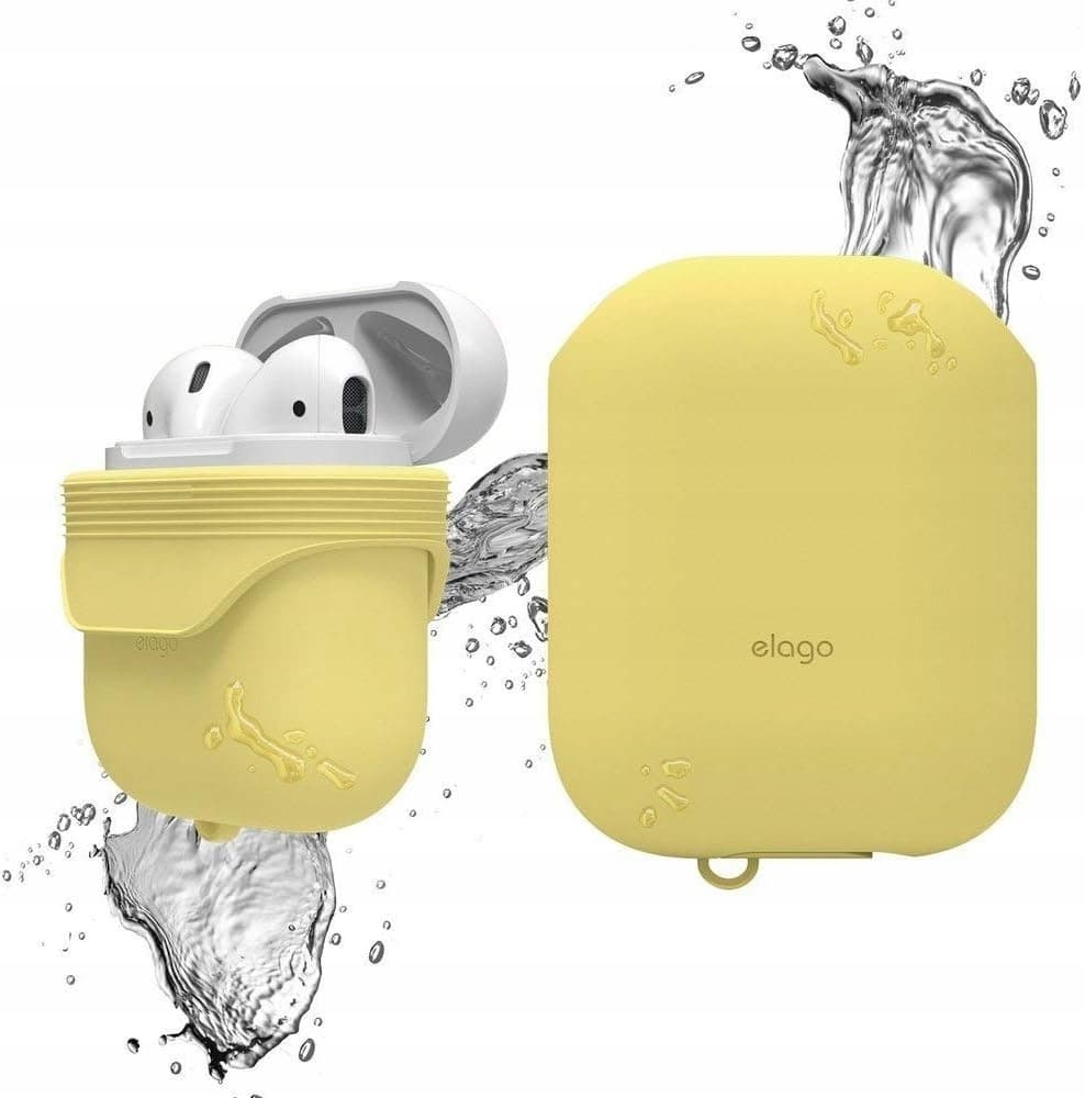 Водоустойчив силиконов калъф за Apple Airpods - Elago Airpods Waterproof Case (жълт)