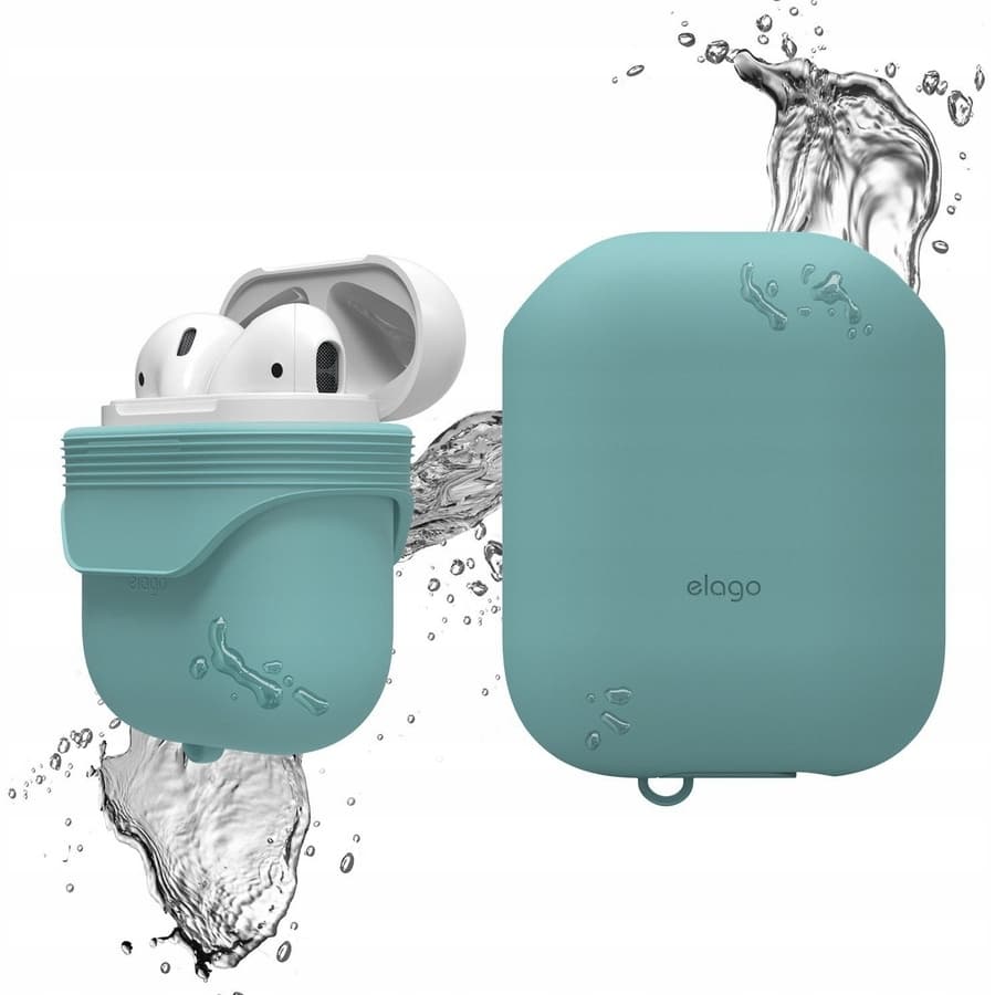 Водоустойчив силиконов калъф за Apple Airpods - Elago Airpods Waterproof Case (светлосин)
