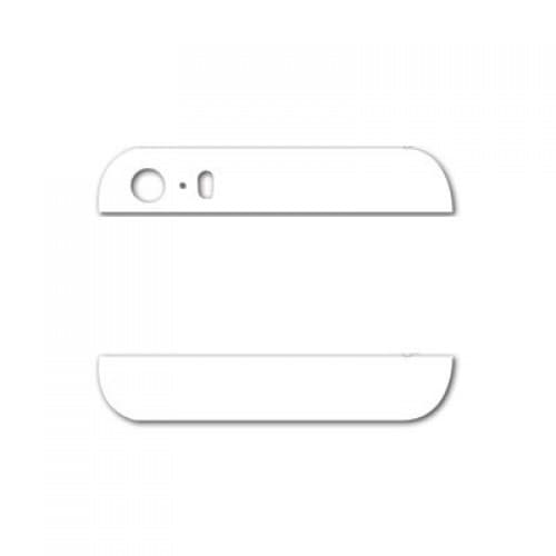 Стъклени елементи за горната и долната част от гърба за iPhone 5 - OEM Back Cover Glass (бял)