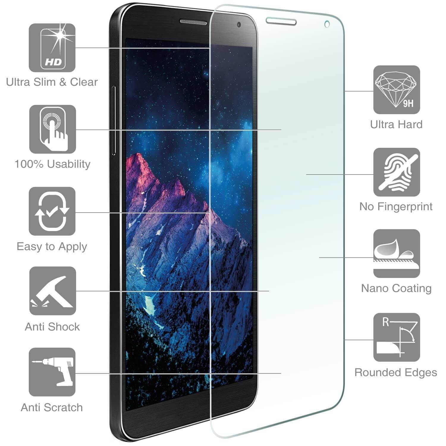 Калено стъклено защитно покритие за дисплея на Asus Zenfone 3 (5.2 инча) - 4smarts Second Glass (прозрачен)