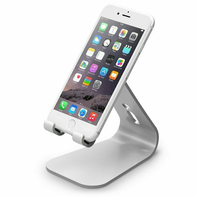 Дизайнерска алуминиева поставка за смартфони - Elago M2 Stand (сребриста)